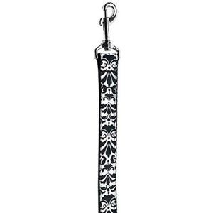Mirage Damask Nylon Dog Leash, Black, 4' - NEW